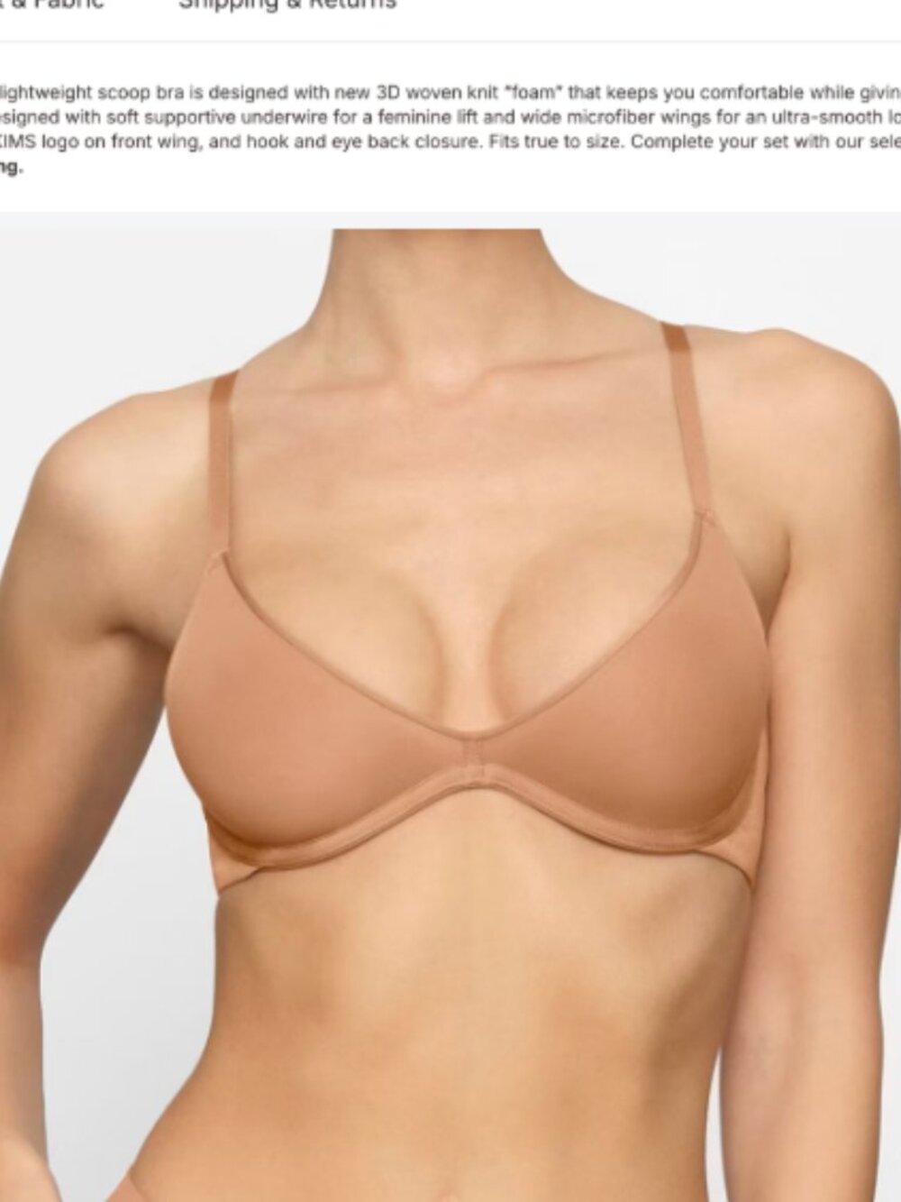 Skims WEIGHTLESS scoop bra